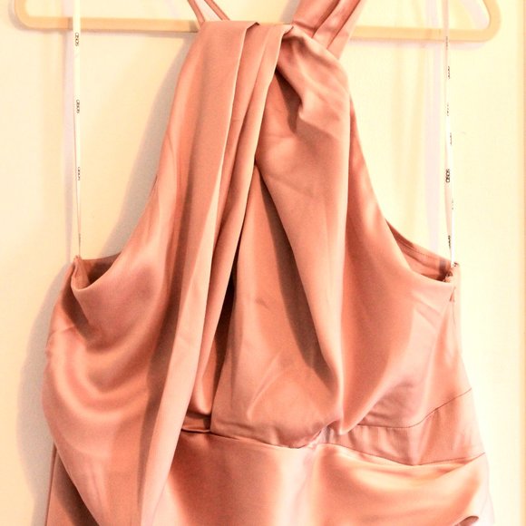 ASOS DESIGN satin halter neck midi dress - Picture 3 of 6